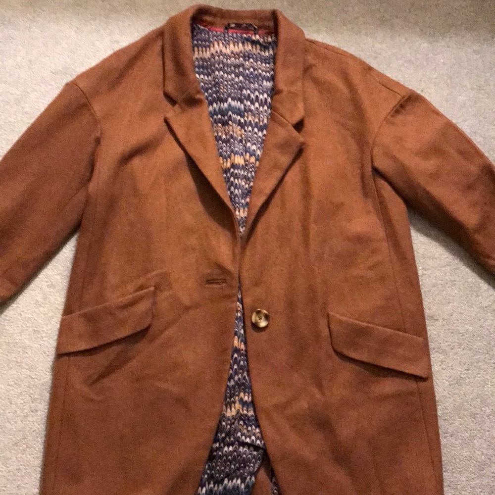 Anthropologie Wool Grandad Coat
